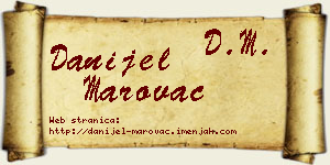 Danijel Marovac vizit kartica
